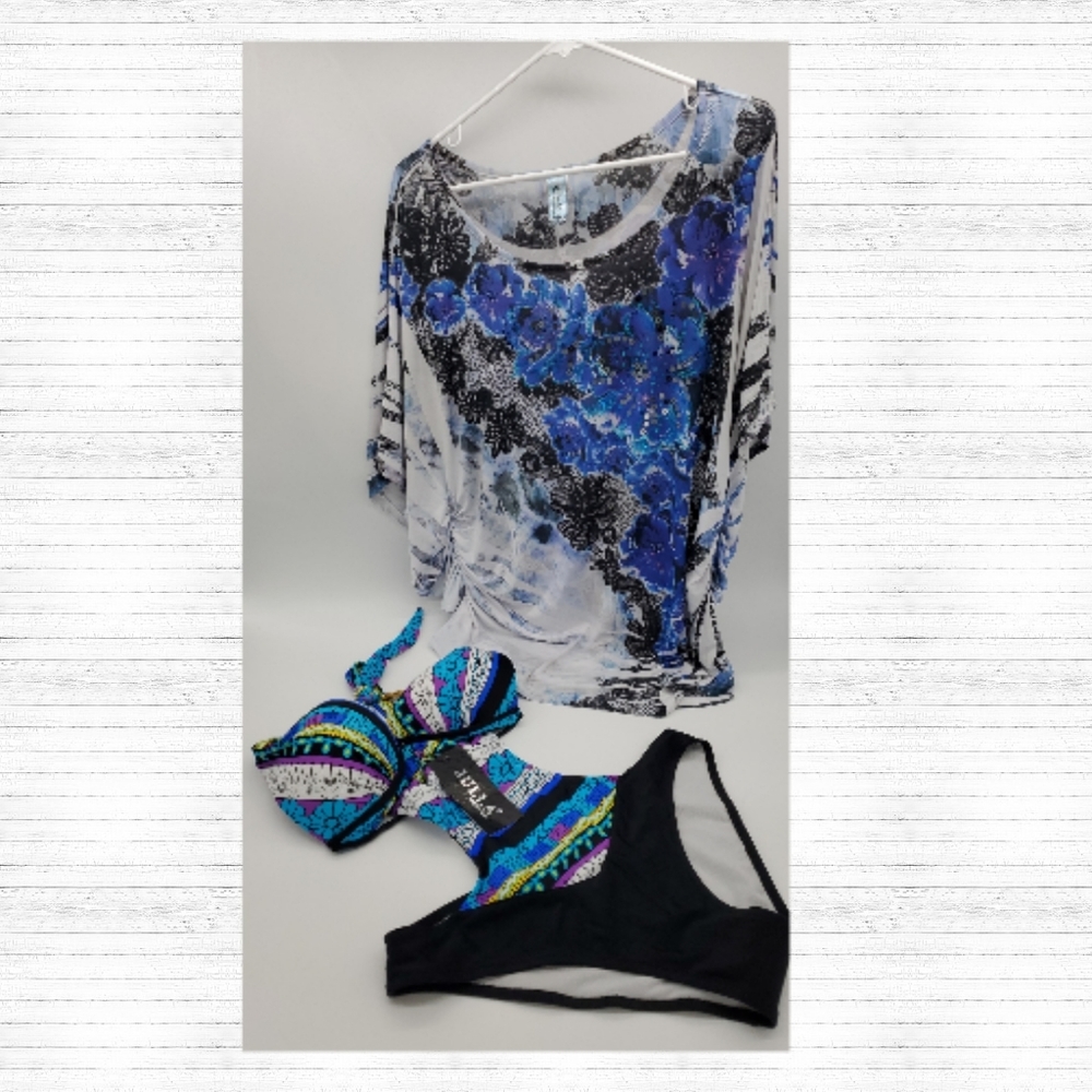 Womens swimsuit and coverup
